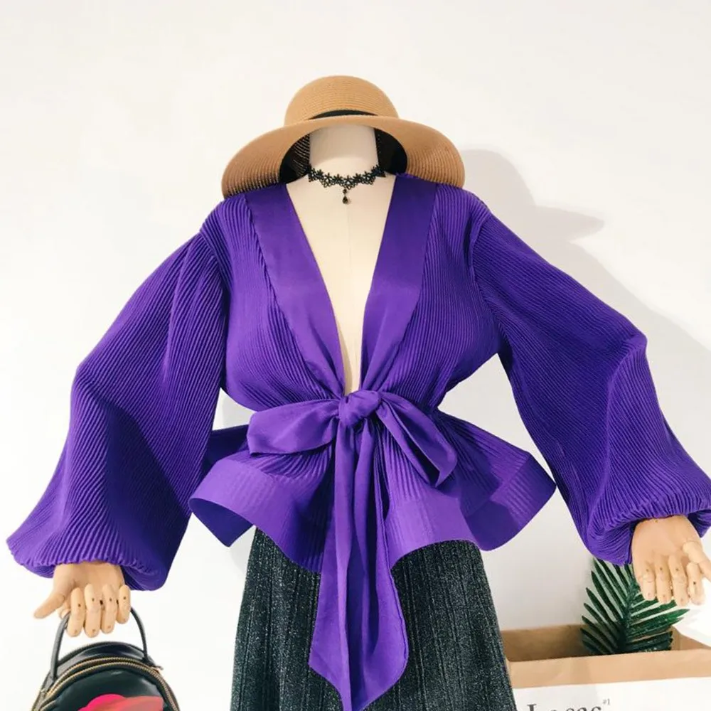 Распродажа Весенняя Новинка женские шифоновые рубашки с глубоким v образным