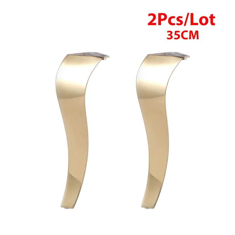 Gold 35CM 2 шт блестящая золотая мебель из нержавеющей стали, табурет для чая и кофе для бара, дивана, кресла, ноги 35 см 40 см 45 см, ноги, европейский стиль - Цвет: Gold 35CM