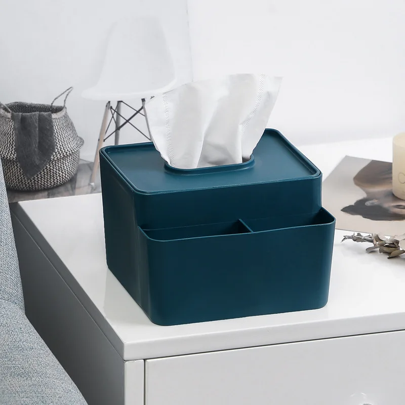 

Tissue Box TV Air Conditioner Remote Control Organizer Phone Shelf Holder Office Stationery Storage Box Toilet Napkin Container