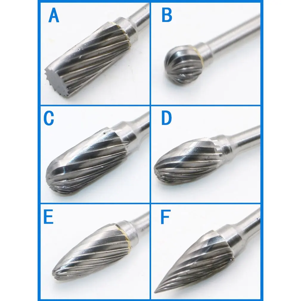 10Pcs Tungsten Steel Grinding Head Carbide Burr Set Micro Diamond Material Alloy Fittings | Инструменты