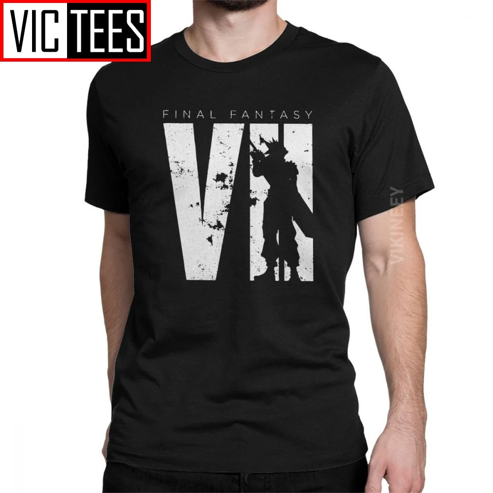 

Men Tshirt Final Fantasy Squall 100 Percent Cotton FF7 Video Game Strife Shinra Chocobo T Shirt Camisas Hombre