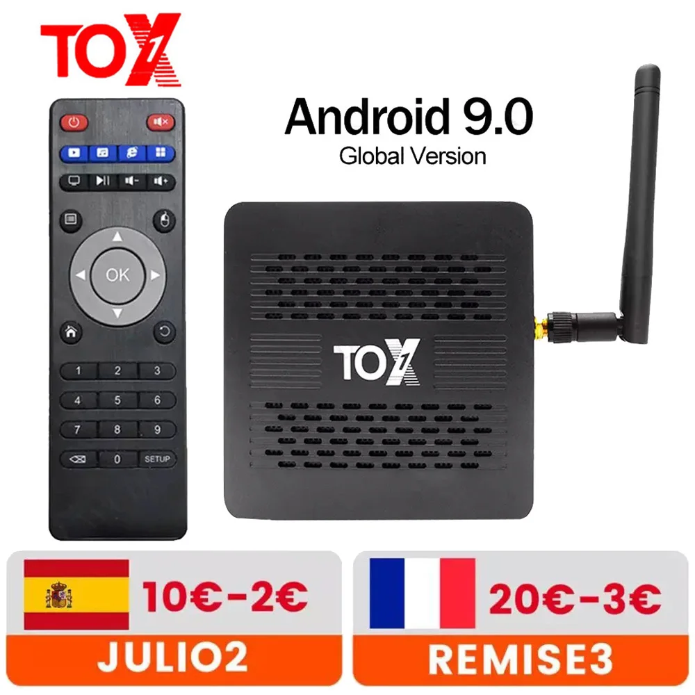 Новый TOX1 Amlogic S905X3 Android 9 0 ТВ коробка 4 Гб оперативной памяти 32 встроенной Декодер
