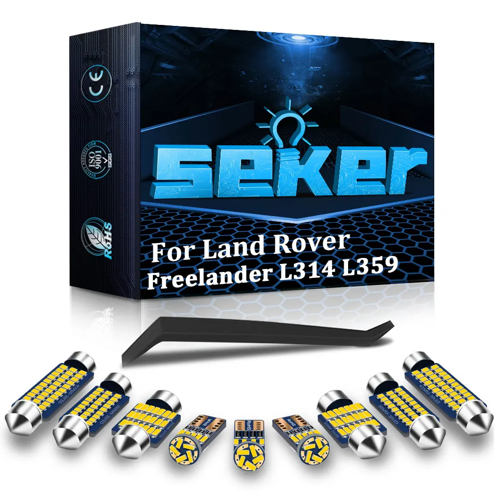 

Seker Canbus Interior LED Lights For Land Rover Freelander L314 L359 Vehicle Inside Parts Map Dome Trunk No Error Lamp Bulb Kit