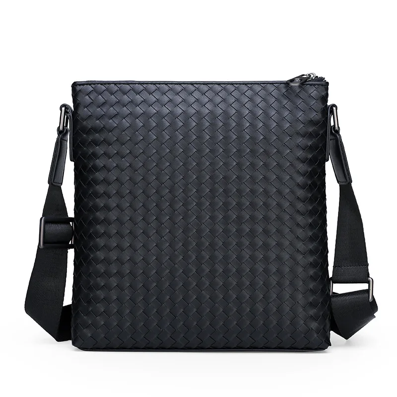 Men's Shoulder Bag Woven Cross Body Bag New Design Messenger Bag Casual Male Travel Bag