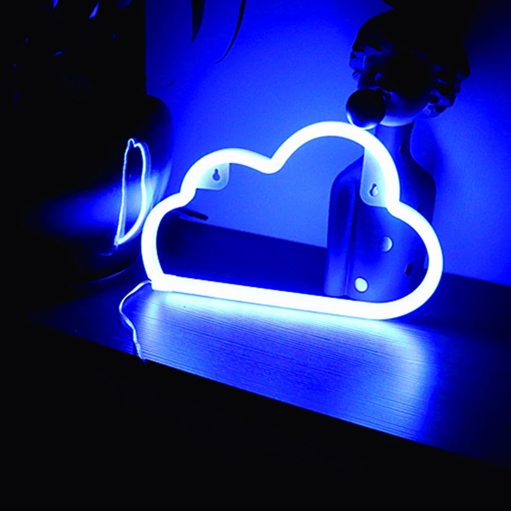 

Cloud Neon Sign LED Neon Light Room Decor For Children Bedside Night Light Battery Power Bar Club KTV Wall Decoration Table Lamp
