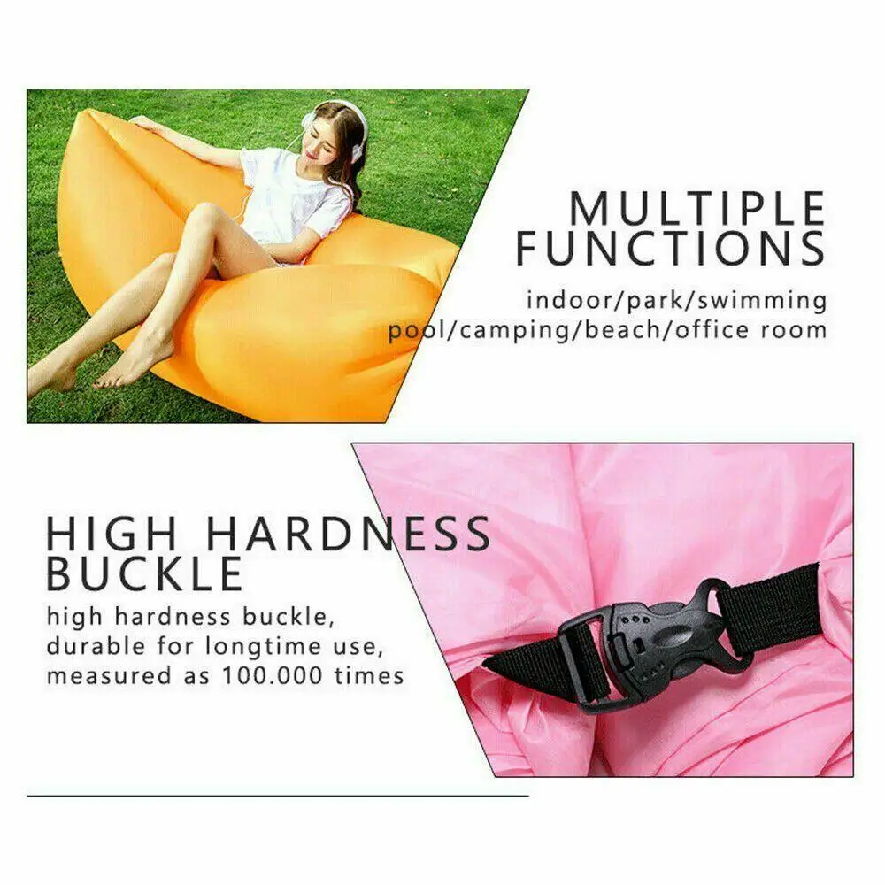 

Hot Camping inflatable Sofa lazy bag 3 Season ultralight down sleeping bag air bed Inflatable sofa lounger trending products