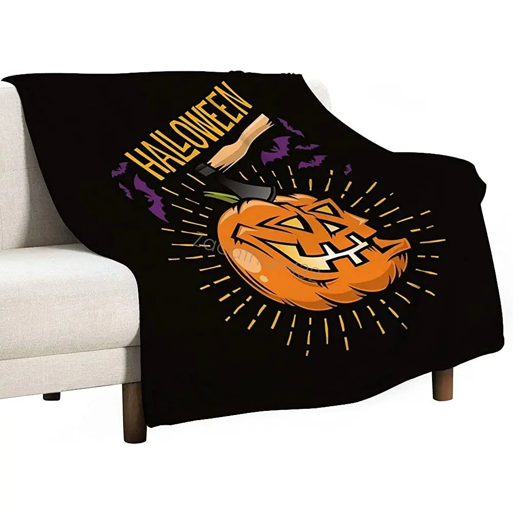 

Двойное одеяло, страшная улыбающаяся Тыква с инструментом, приклеивается на голову, летающие фиолетовые летучие мыши, искусственное одеяло...