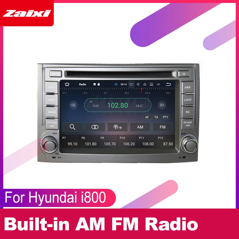 ZaiXi для Hyundai i800 2007 2008 2009 2010 2011 2012 2013 2014 автомобильный Android Мультимедиа Радио CD DVD