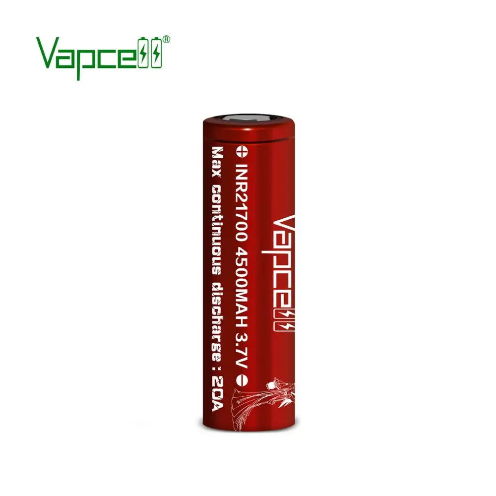 1 доллар купон Vapcell 21700 4500mAh 20A литий-ионная красная аккумуляторная батарея большой емкости