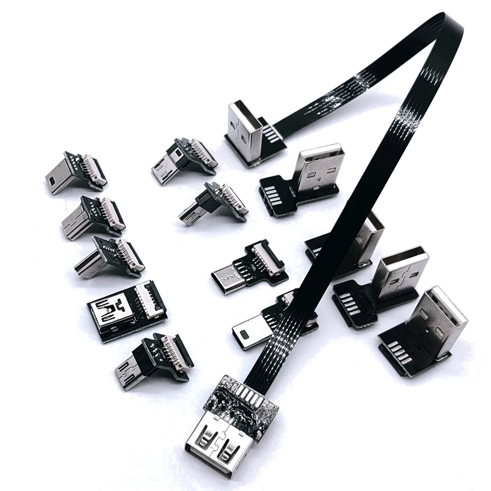 

FFC Micro Mini USB FPV Dünne flachweiche flexible FPC ladekabel фпв