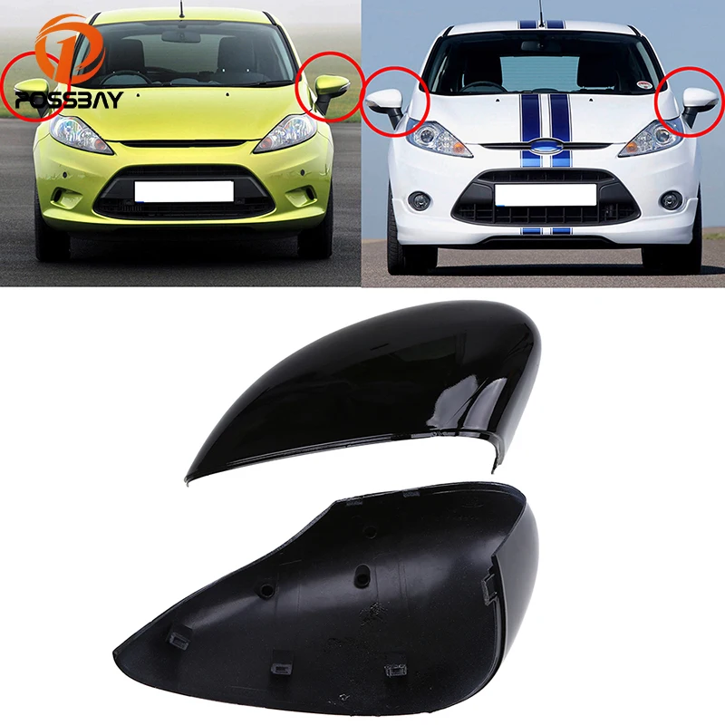 POSSBAY Car Rearview Mirror Cap Cover Trim for Ford Fiesta Sedan W/ SIGNAL LAMP 2011-2017 Side Wind Mirrors Caps Accessories | Автомобили