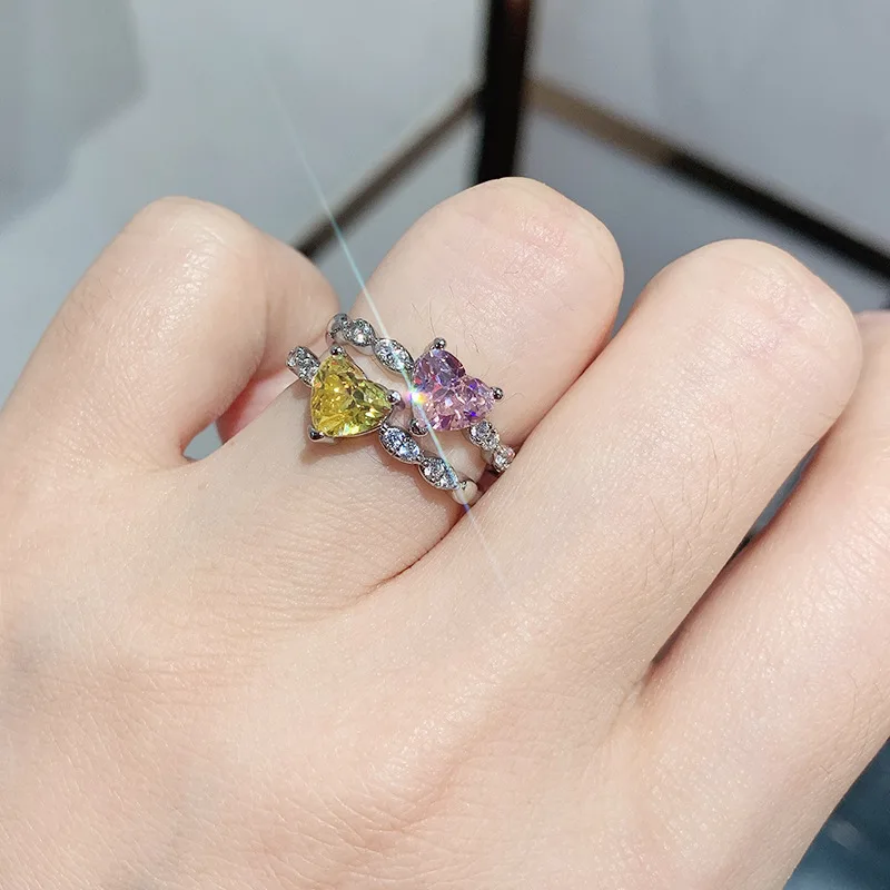 

Кольцо женское в форме сердца, регулируемое, FR307