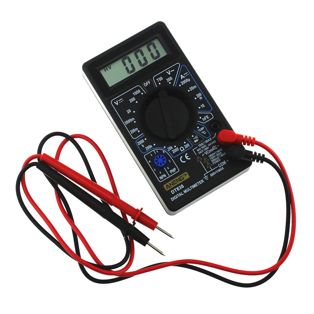 ANENG DT-838 ЖК-дисплей Цифровой мультиметр переменного тока/постоянного тока 750/1000V