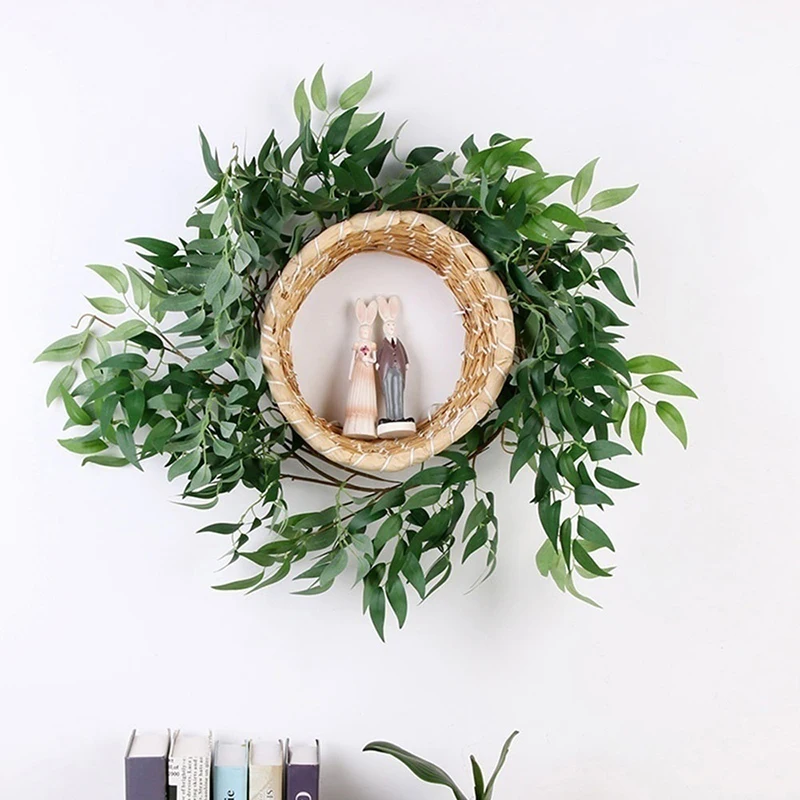 

1.7m Artificial Leaves Wicker Plastic Plant Vine Green Garland Leaves Decoration Potted Ornaments for Home Party Hotel Decor
