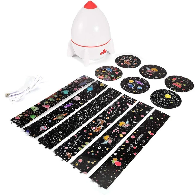 

Children's Bluetooth Music Night Light Projector, 360 Degree Rotating LED Light with Remote Control Sleep Light