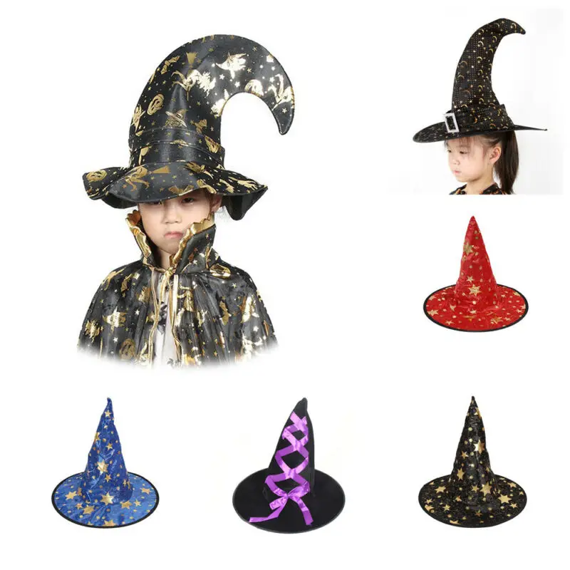 Хэллоуин Детские праздничные шапки Волшебная Кепка Для Взрослых женская шляпа