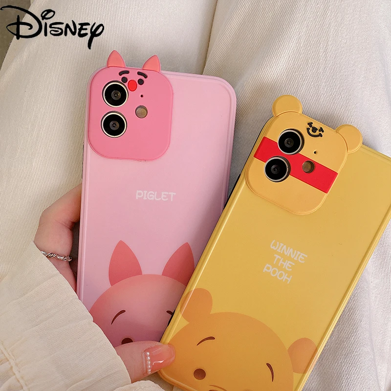 

Disney Cartoon Cute Girl Phone Case for iPhone 7P/8PLUS/SE/X/XR/XS/XSMAX/11PROMAX/12Pro/12mini Pooh Piglet couple Phone Cover