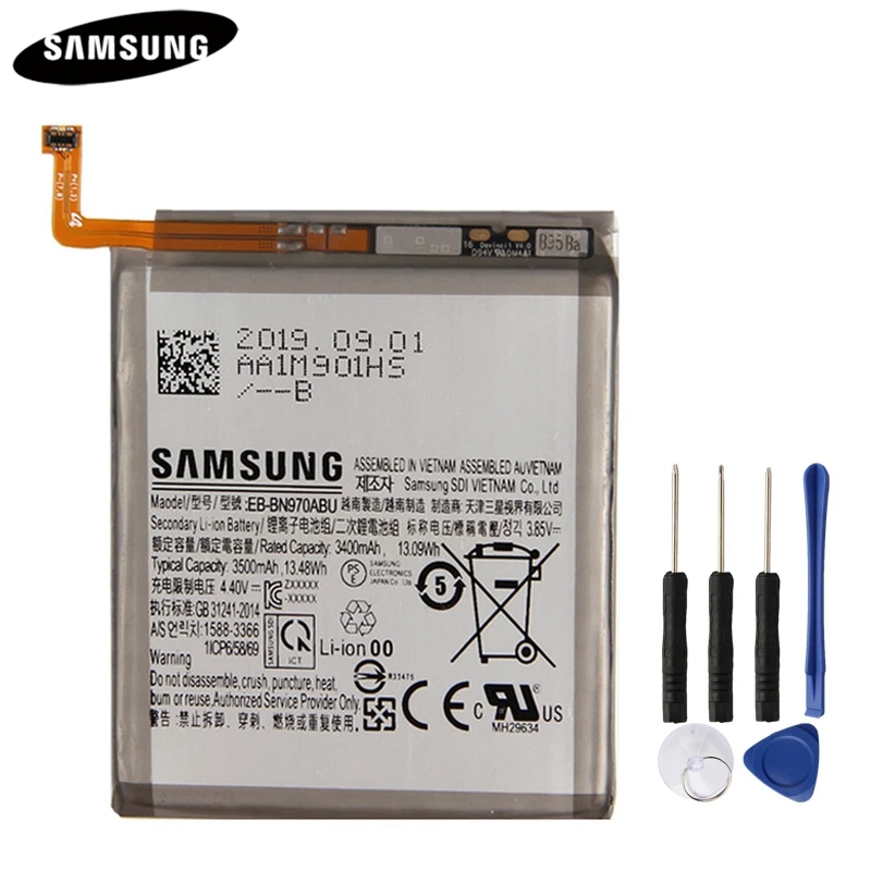 

Original Phone Battery EB-BN970ABU For Samsung GALAXY Note 10 Note X Note10 NoteX 3500mAh Authentic Replacement Battery