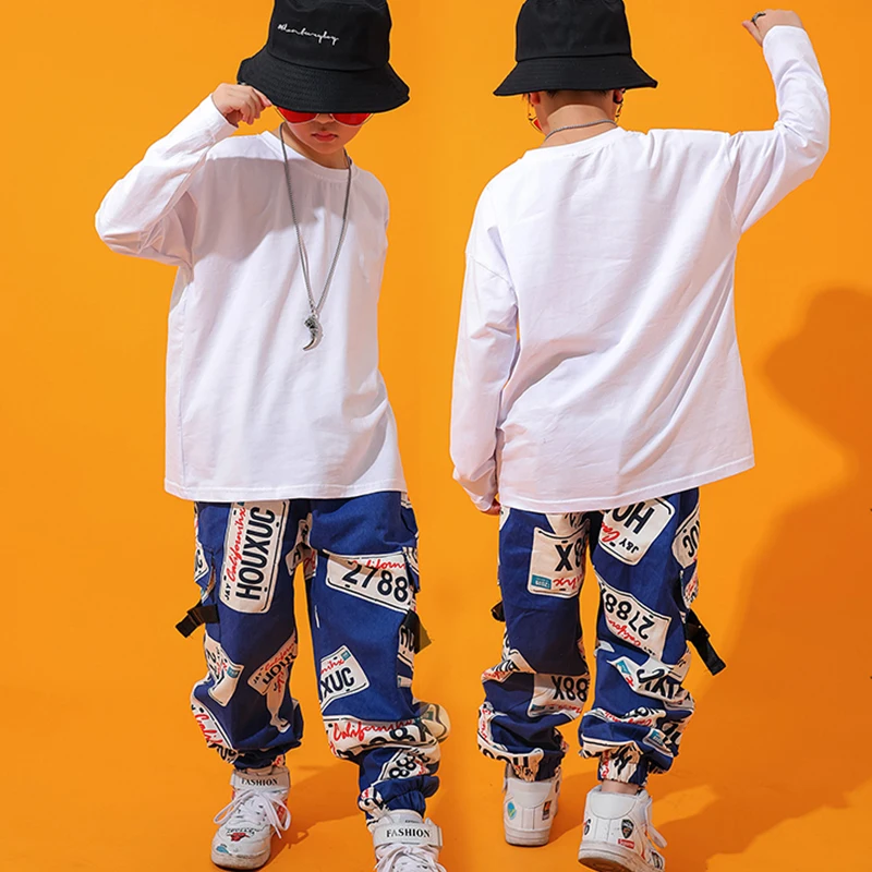 Костюм для джазовых танцев детский свободный костюм уличных в стиле хип-хоп