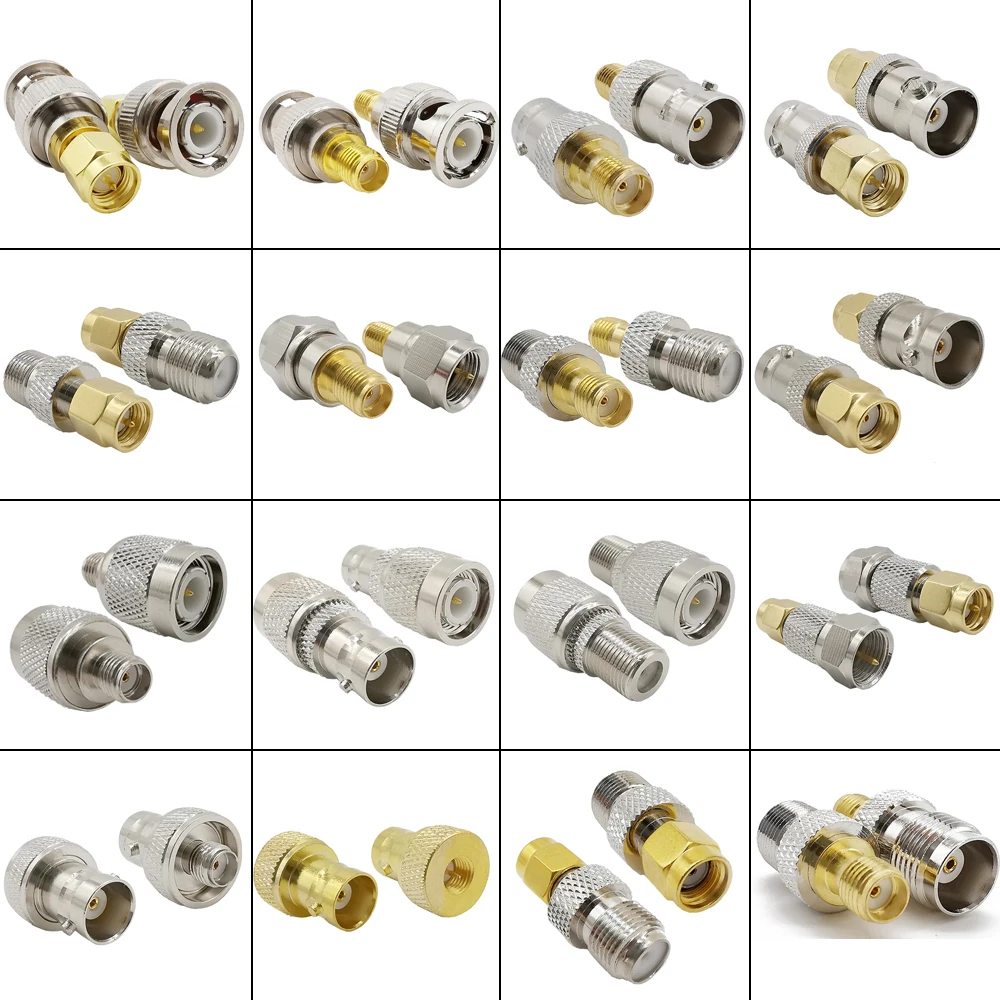 

2 шт. адаптер SMA в BNC F-Type TNC Male Female RF коаксиальный коннектор тестовый преобразователь
