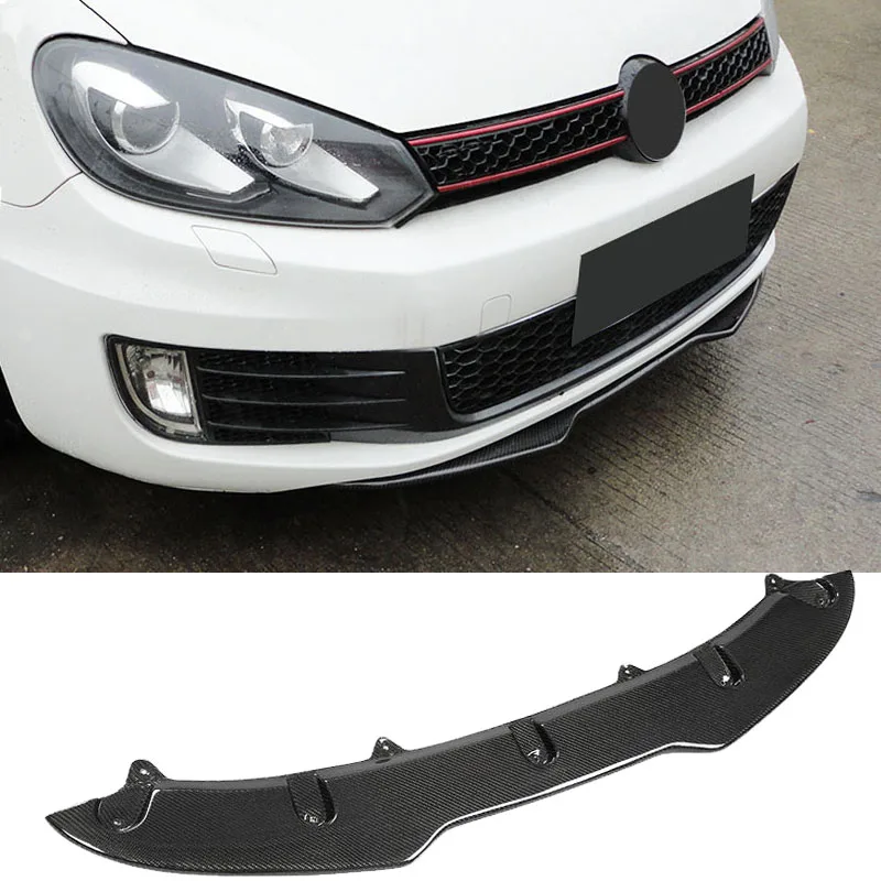Передний бампер из углеродного волокна спойлер фартук для VW Golf 6 VI MK6 GTI 2010-2013