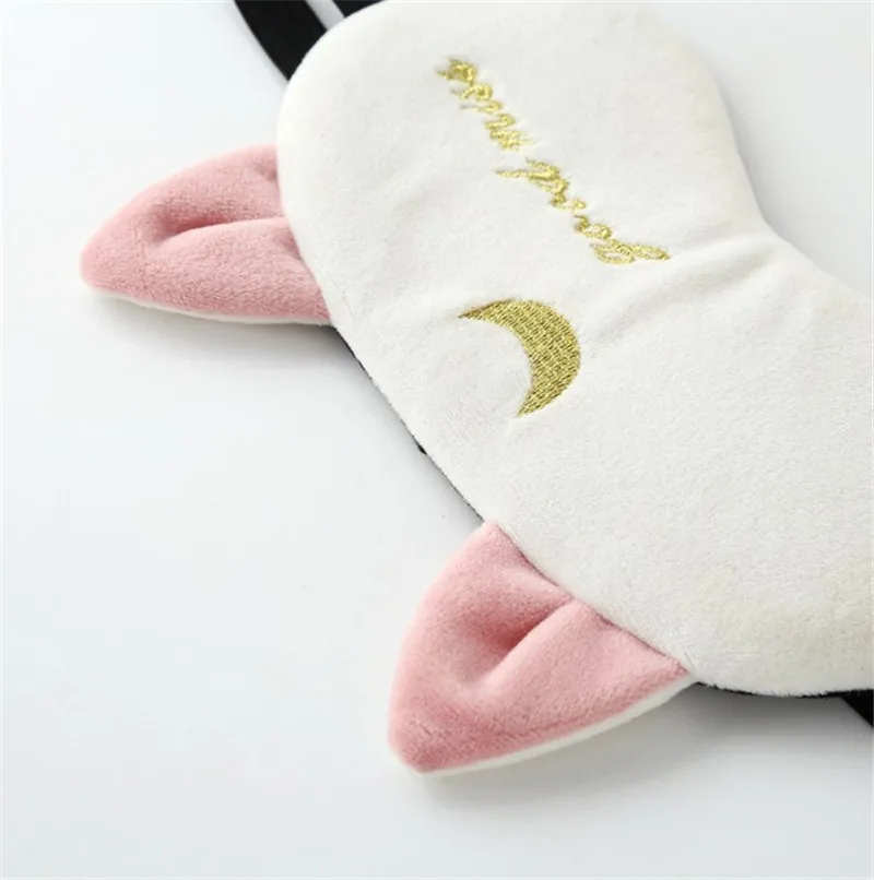 Милая маска для сна в виде Луны натуральная мягкая портативная повязка на глаза