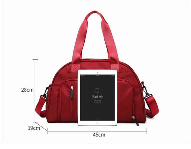 Nylon Waterproof Sports Gym Bag for Gym Fitness Training Shoulder Handbags Bag Yoga Luggage Bag With Shoe Compartment  X256D