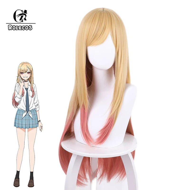 

Парик для косплея ROLECOS My Dress Up, дорогой Марин Китагава, 85 см, женский парик смешанных цветов, термостойкие синтетические волосы