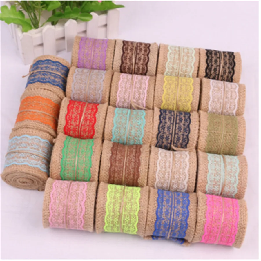 Длина 2 м в ширину 6 см Натуральная кружевная отделка DIY ВЕНОК крафт оберточная