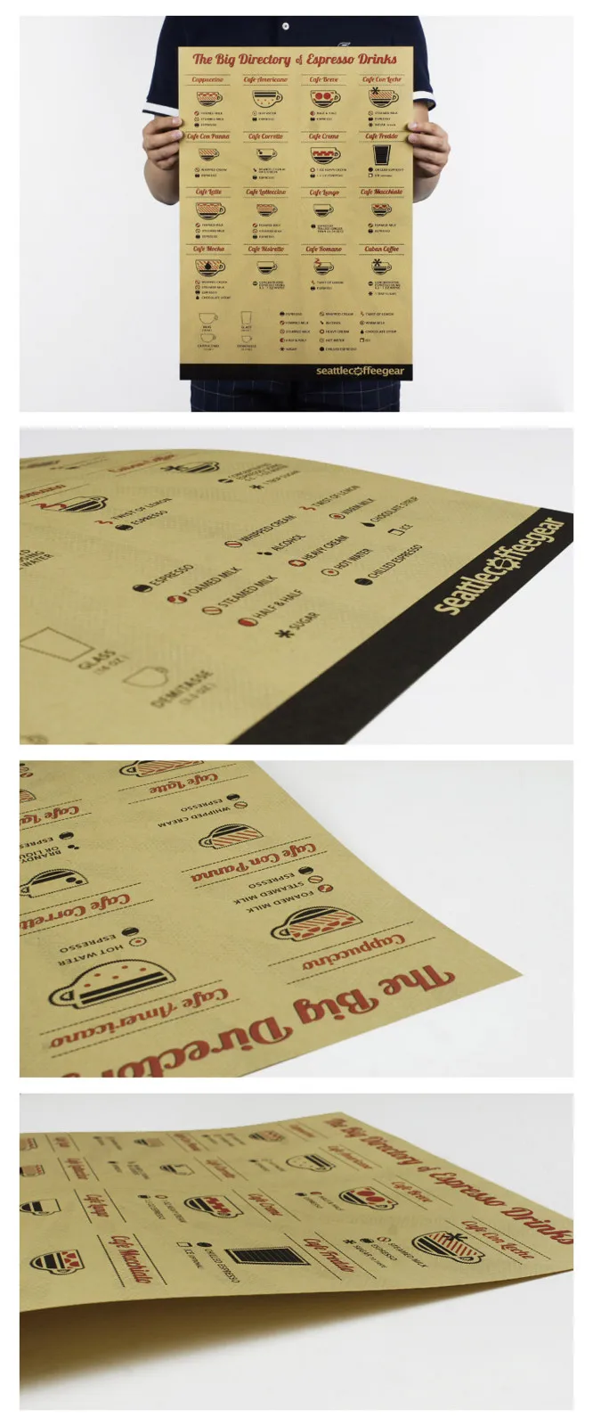 1 шт. стикер на стену креативный Ретро плакат крафт бумага антикварная барная