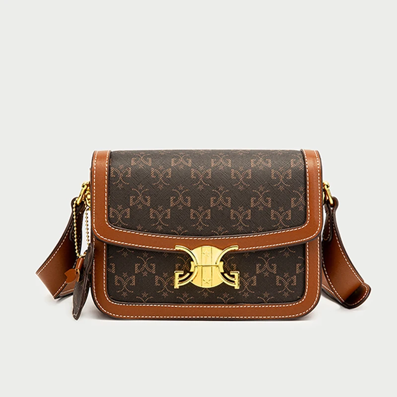 

Latest Luxury Designer By Babel Pinkors Branded Printed Retro All Match With Pendant Slingbag Fashion Messenger Bag For Women