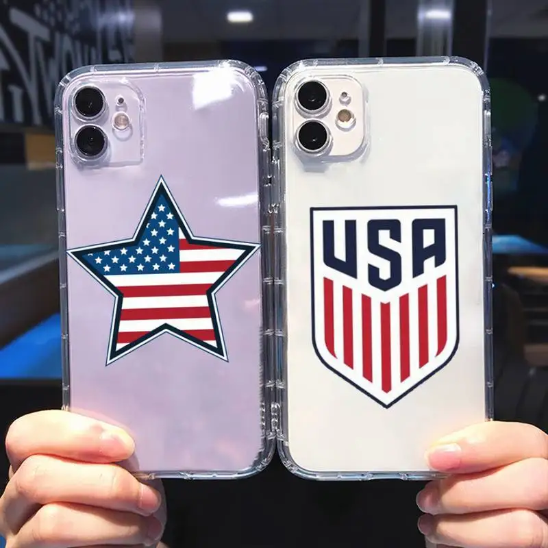 Чехол для телефона с американским флагом прозрачный чехол Iphone 6 6s 7 8 Plus XR X XS 11 12 Pro
