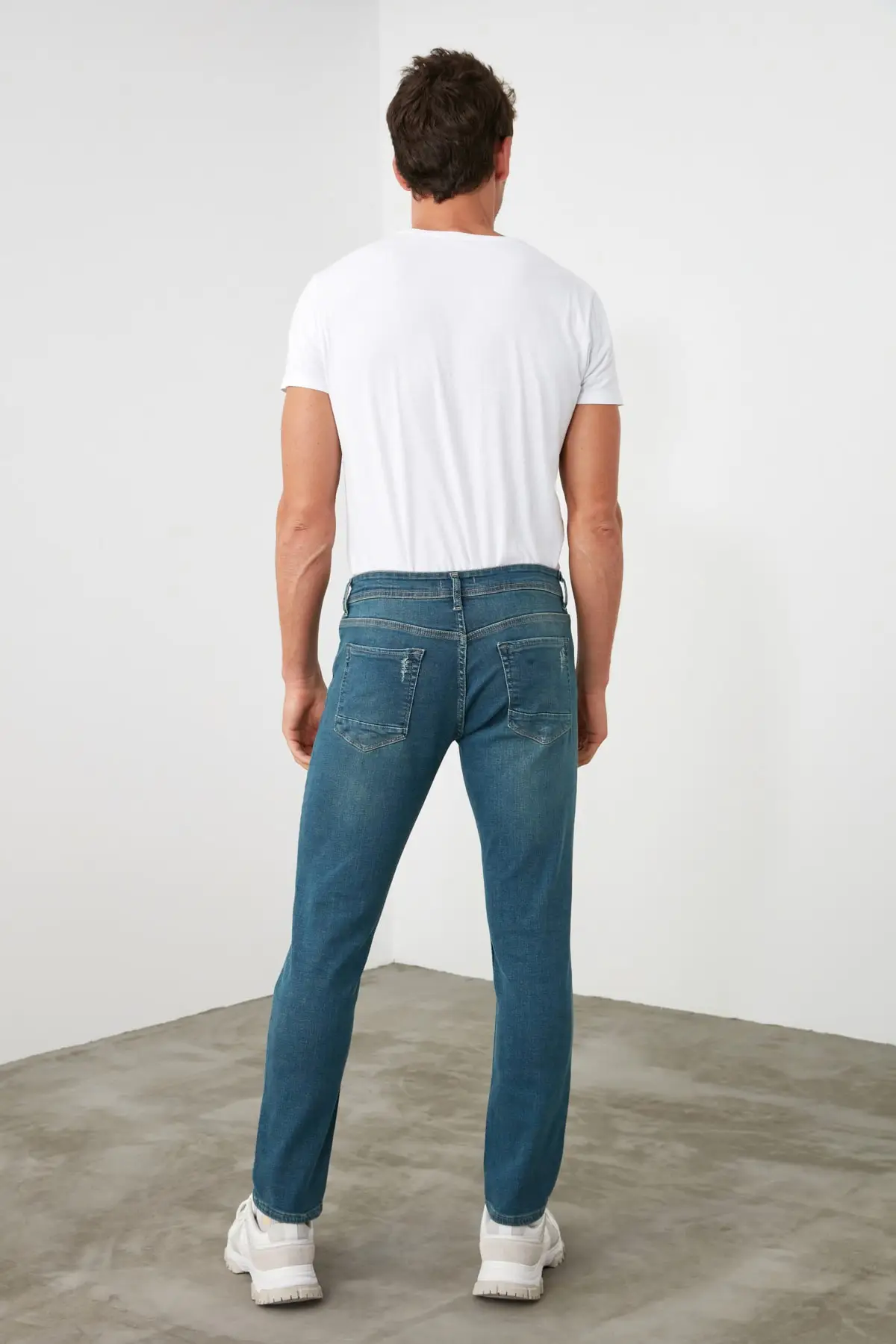 

Men Indigo Skinny Jean Rake Destroyl Men's Jeans 2021