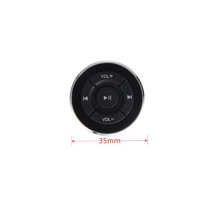 

Wireless Bluetooth Media Button Remote Controller Car Motorcycle Bike Steering Wheel MP3 Music Play For -Android Phone