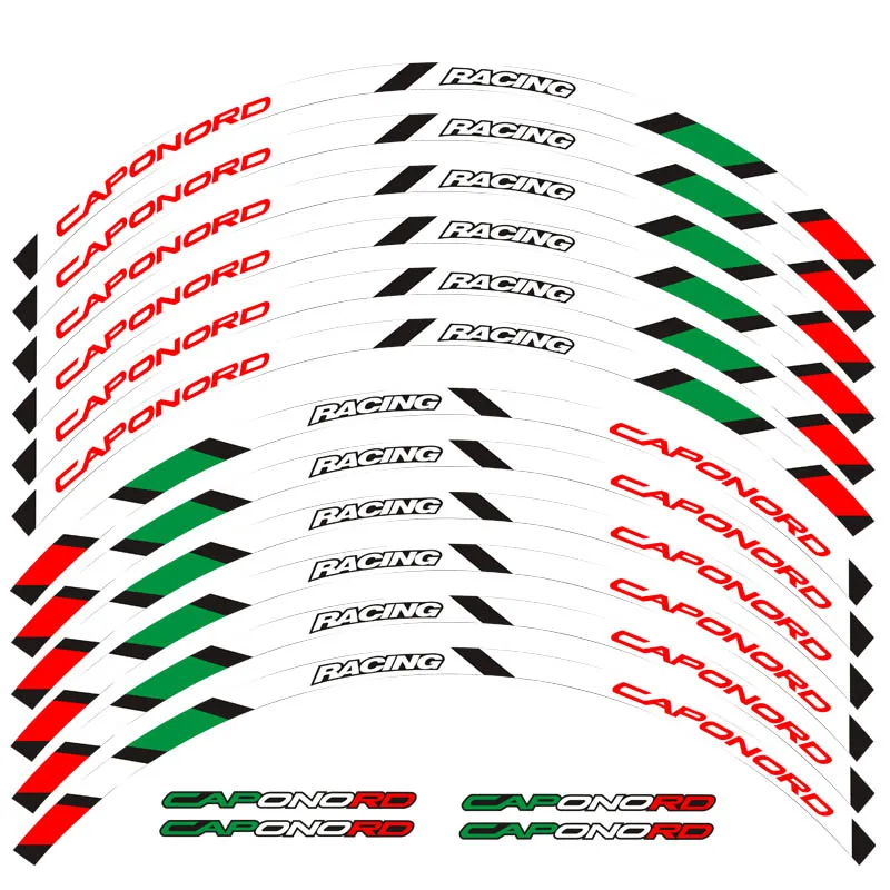 12 шт. светоотражающие наклейки на колеса мотоцикла для Aprilia CAPONORD|Наклейки и