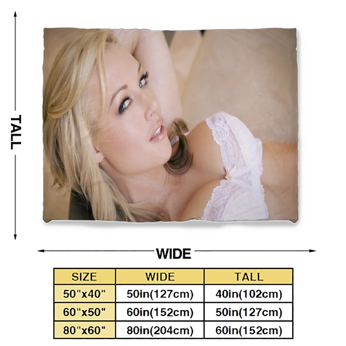 

Kayden Kross-4K (2) Printed Throw Blanket Flannel Large Soft Warm Cuddly Sofa Bed Blanket