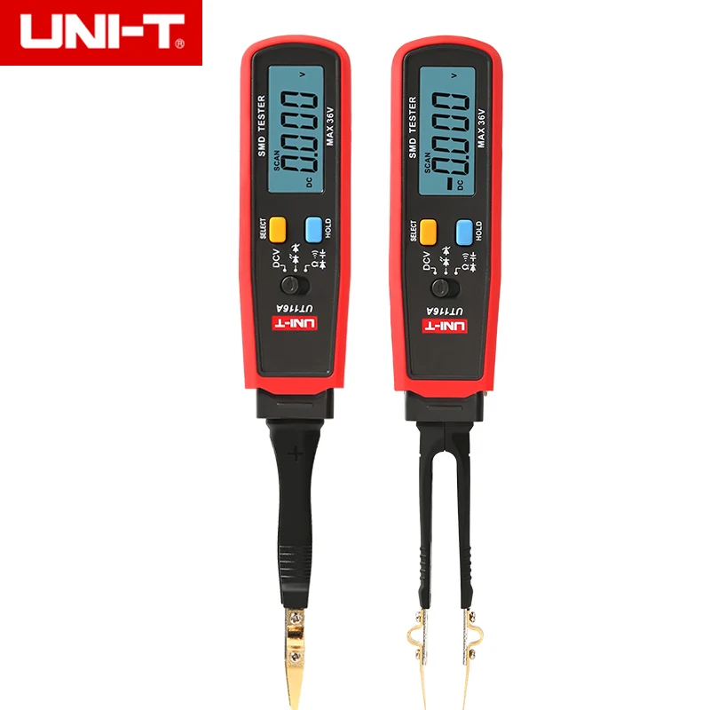 

Uni-t UT116A/UT116C SMD тестер автоматического Диапазона Сопротивления емкости диода тестер с пинцетом