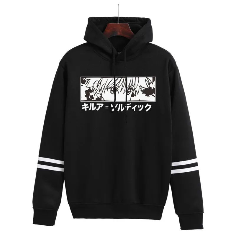 

Толстовка Hunter X Hunter Killua Zoldyck с принтом дьявольского глаза, Аниме толстовки, Мужская Уличная одежда унисекс, кавайная Толстовка Hisoka, Мужская т...