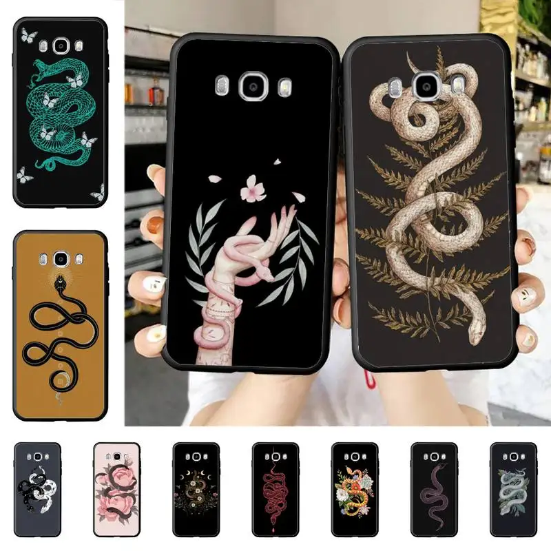 

Yinuoda Snake Flower Phone Case for Samsung J 2 3 4 5 6 7 8 prime plus 2018 2017 2016 core