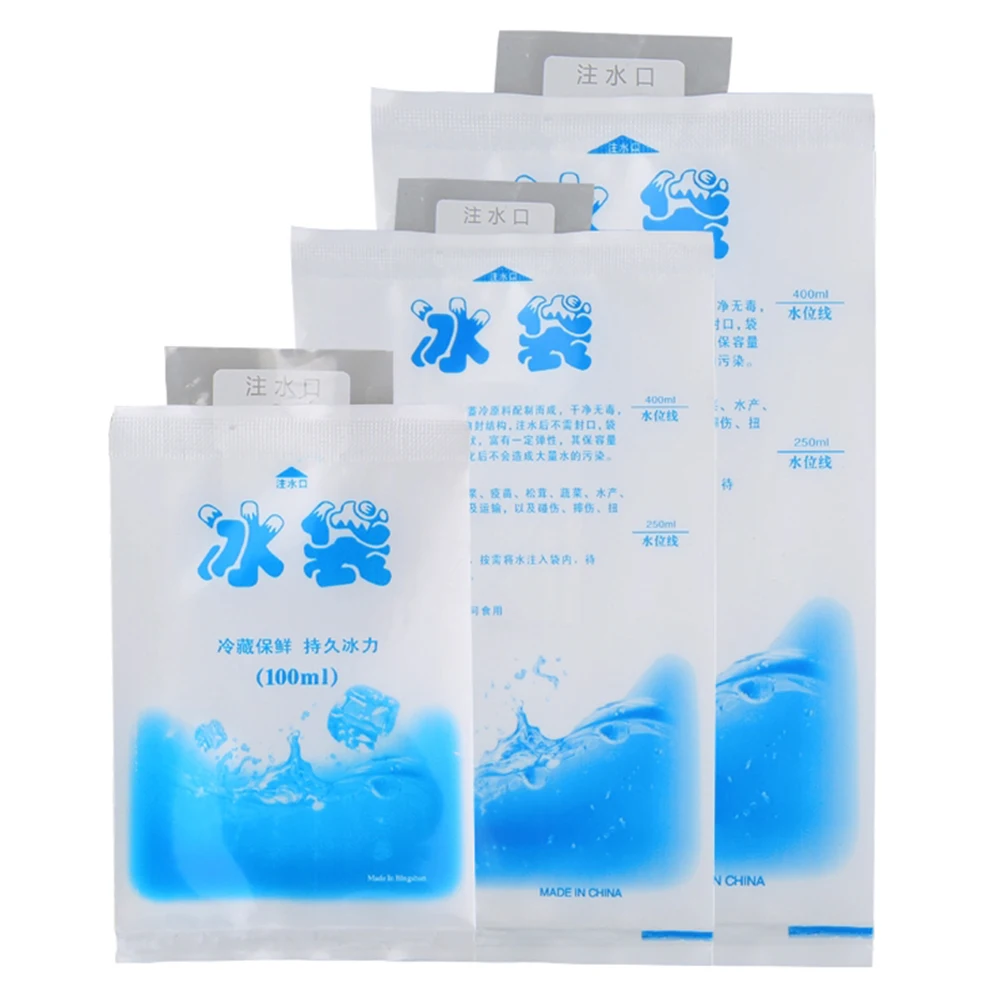 Paquetes de hielo rellenos de agua para mantener la refrigeración fresca, paquete...
