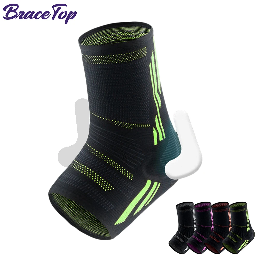 

BraceTop 1 PC Sports Ankle Support Brace Elasticity Running Pressurized Basketball Ankle Protective Anti Ankle Sprain Foot Cover