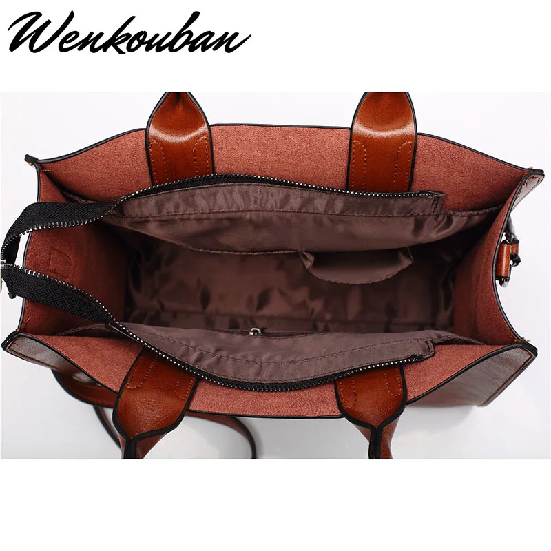 Сумки с ручками сверху кожаная сумка-тоут женские сумки модная большая сумка