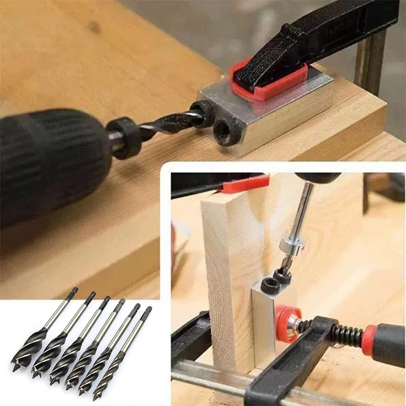 

Ec Professional Woodworking Drill Bit HSS Hexagonal Shank 4-Blades High Hardness High Precision Smooth Cutting Drill Bit ds99