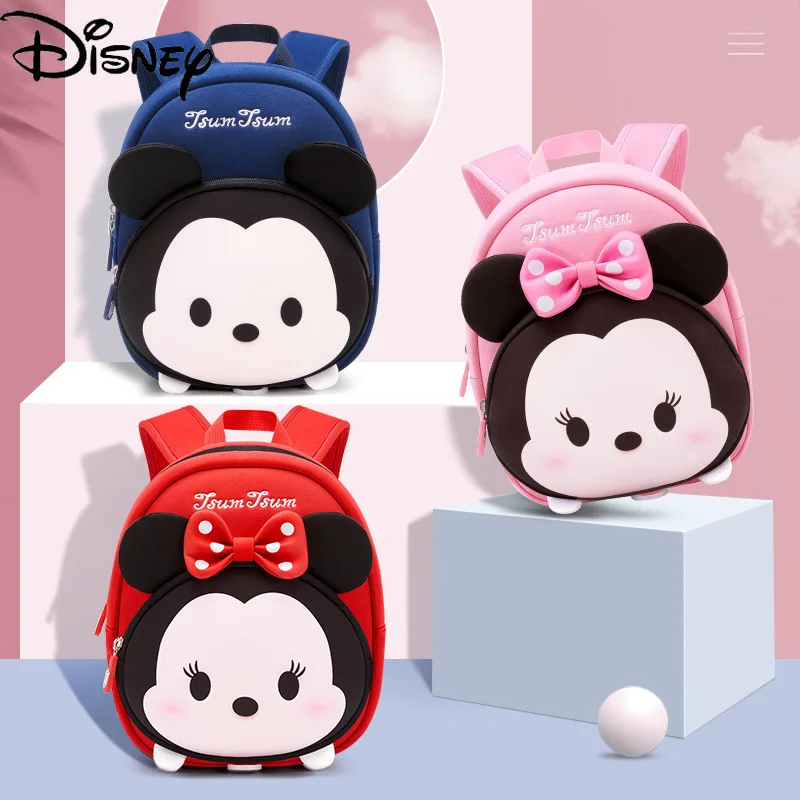 

Original Disney Mickey Mouse Minnie Tsum Tsum Kindergarten School Bag Girls Cute Toddler Baby Backpack Mini Backpack
