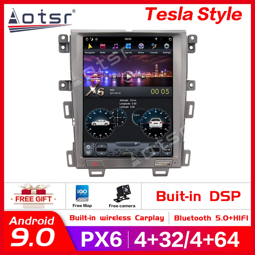 Gps для Ford EDGE 2007 2008 2014 Автомобильный мультимедийный плеер стерео Android Tesla стиль
