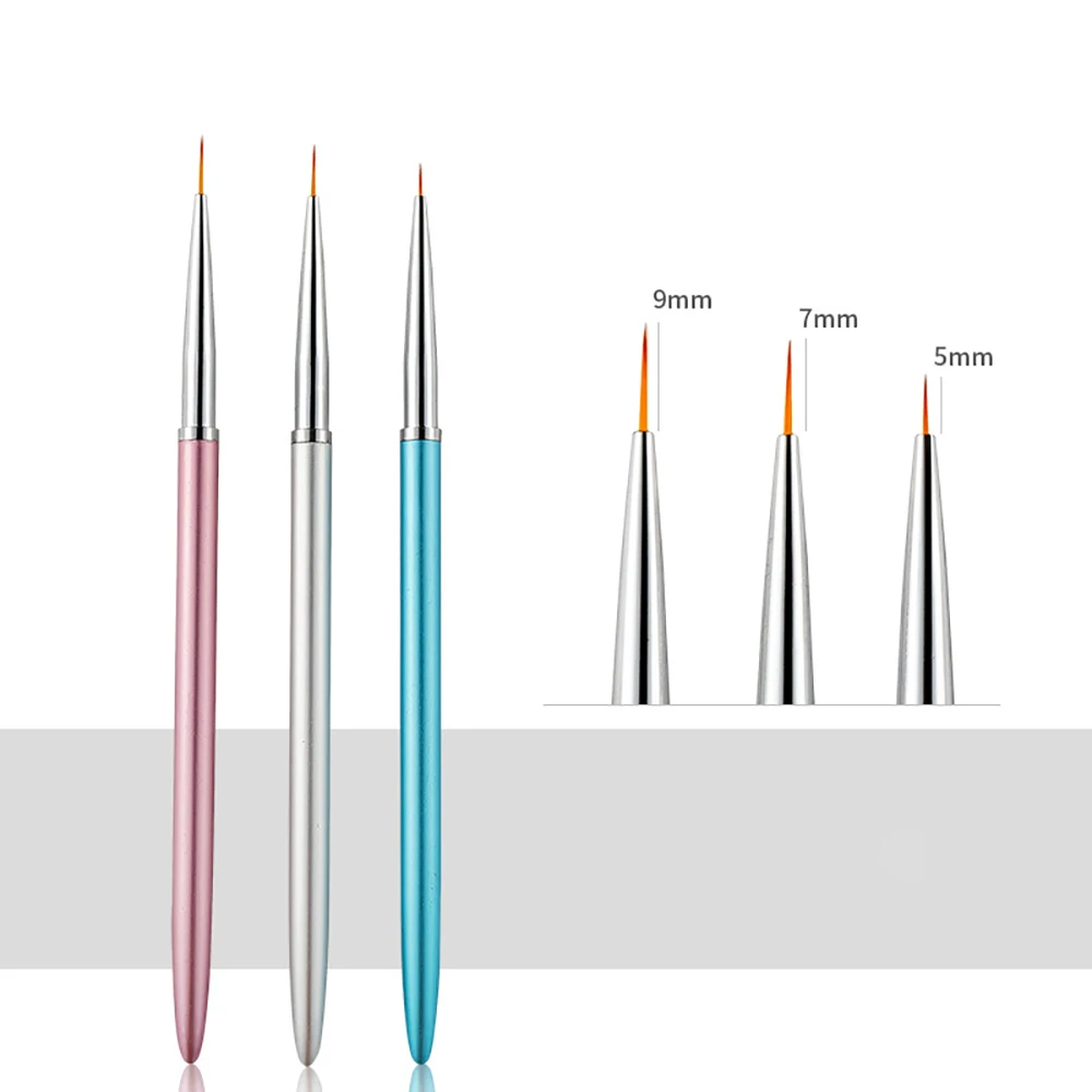 3 шт. мягкая ручка для подводки ногтей акриловая рисования профессиональная