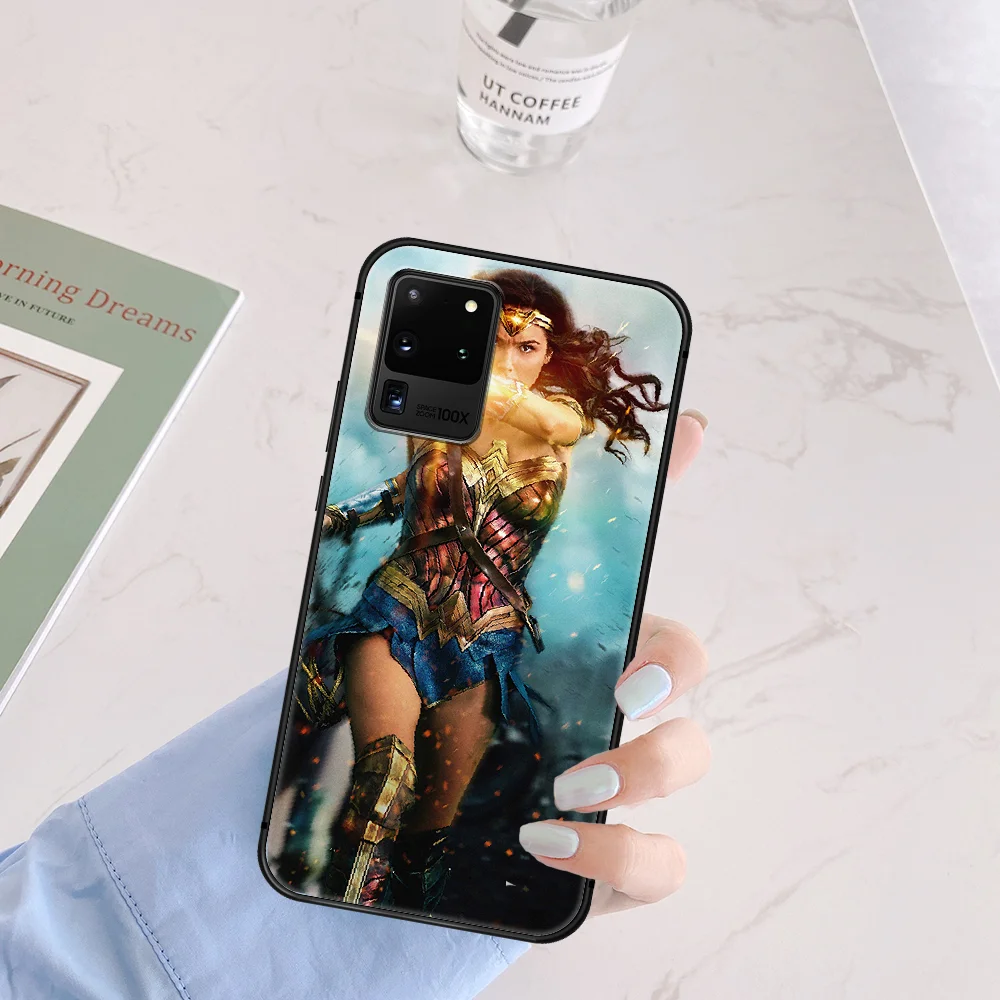 

D-C Wonder Girl Phone Case Cover Hull For Samsung Galaxy S 6 7 8 9 10 e 20 Edge Uitra Note 8 9 10 Plus black Prime Painting Etui