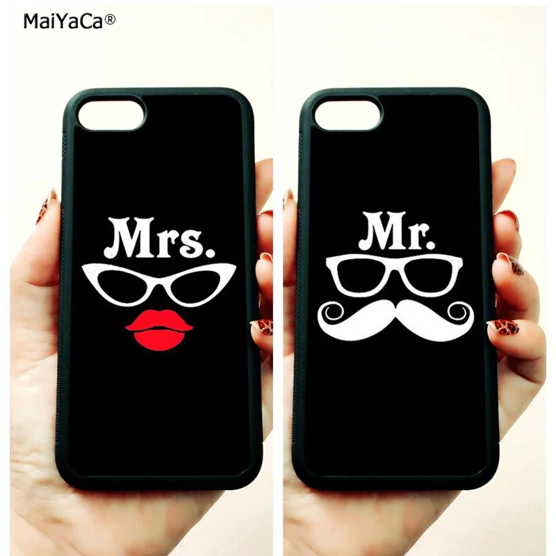 BFF мягкие чехлы для телефонов с надписью Mr. and Mrs. love мягкими краями apple iPhone 11 pro max 5s SE