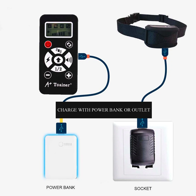 Полностью автоматический электрический ошейник для дрессировки собак с