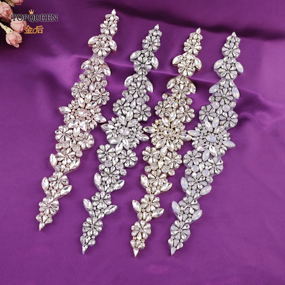 TOPQUEEN S325 роскошный свадебный пояс свадебные аксессуары серебро/золото